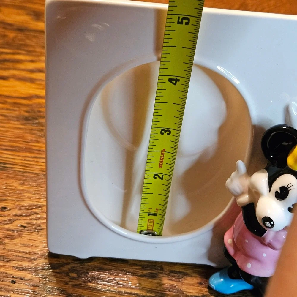 Vintage Disney Minnie Mouse Ceramic Picture Frame‎ 3D Figure Japan Pink White
